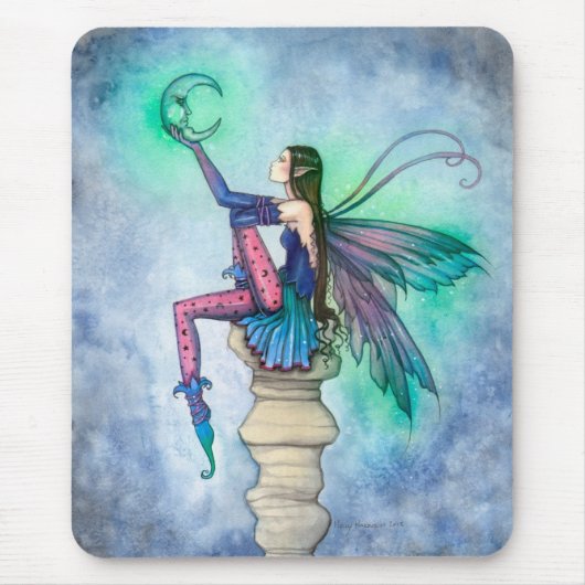 Gesprekken met de Moon Fairy Fantasy Art Muismat (Voorkant)