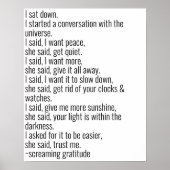 Gesprekken met het universum poster (Voorkant)