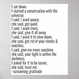 Gesprekken met het universum poster