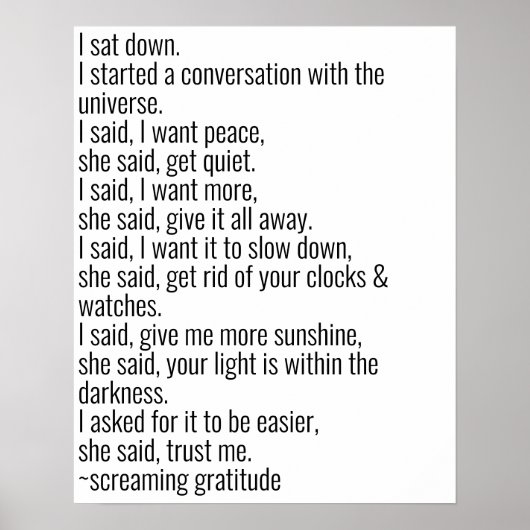 Gesprekken met het universum poster (Voorkant)