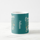 Gesprekken mogelijk gemaakt door cafeïne koffiemok (Center)