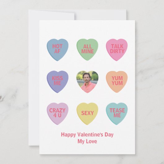 Gespreksharten Foto Valentijnsdag voor Liefhebbers Feestdagenkaart (Voorkant)