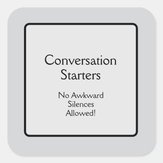 Gespreksonderwerpen Vierkante Sticker (Voorkant)