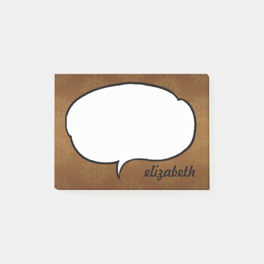 Gesprekspop Persoonlijke Naam Post-it® Notes (Voorkant)