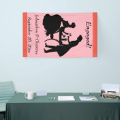 Gesprekte Romantische paardenzilhouetwijn Spandoek (Beurs)