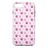 Gesprekte verfafdrukken Hot Pink en White Case-Mate iPhone Case (Achterkant)