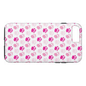 Gesprekte verfafdrukken Hot Pink en White Case-Mate iPhone Case (Achterkant (Horizontaal))