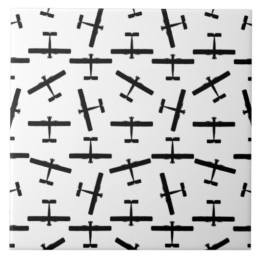 Gesprekte  vliegtuigen CUSTOM BG COLOR Tegeltje (Voorkant)