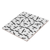 Gesprekte  vliegtuigen CUSTOM BG COLOR Tegeltje (Zijkant)