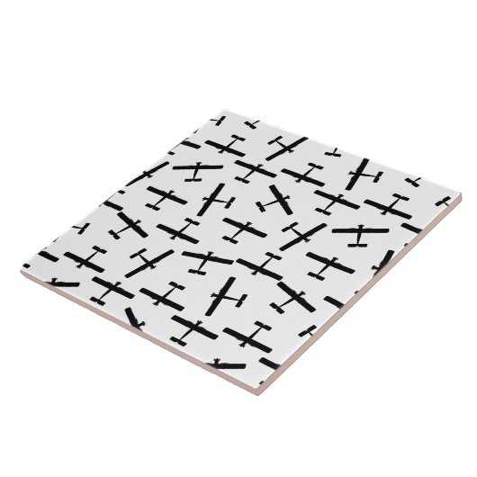 Gesprekte  vliegtuigen CUSTOM BG COLOR Tegeltje (Zijkant)