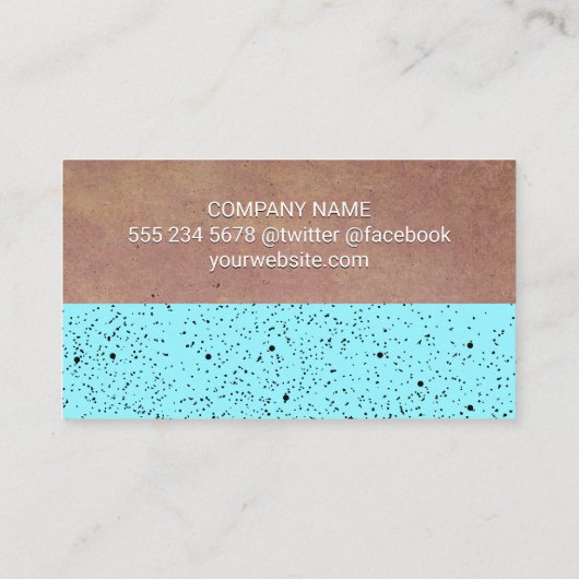 Gesprenkelde textuurkleurblok visitekaartje (Achterkant)