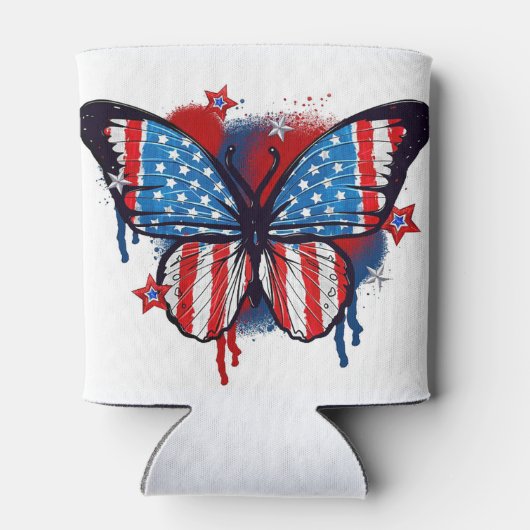 Gesproken Amerikaanse vlag vlinder Blikjeskoeler (Achterkant)