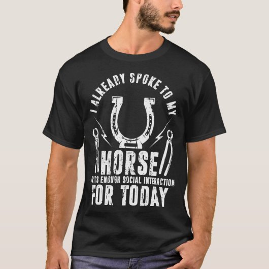 Gesproken met mijn paard drager paard schoen hoefb t-shirt (Voorkant)