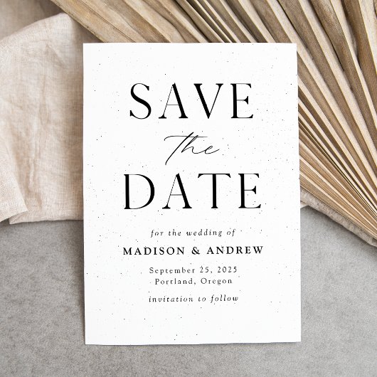 Gesprokkeld moderne elegant save the date