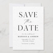 Gesprokkeld moderne elegant save the date (Voorkant)
