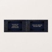 Gesprokkeld patroon | Luxe donkerblauw Visitekaartje (Buitenkant ongevouwen)