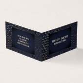 Gesprokkeld patroon | Luxe donkerblauw Visitekaartje (Buitenkant)