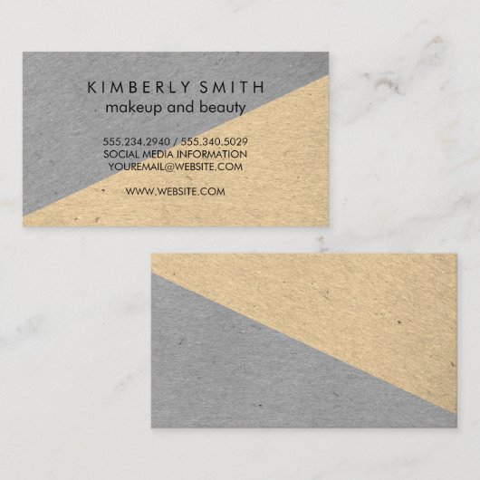 Gesprokkeld Tweekleur Kleurenblokken Visitekaartje (Voorkant / Achterkant)