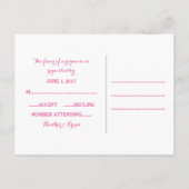 Gespteld Hibiscus Floral RSVP Briefkaart (Achterkant)