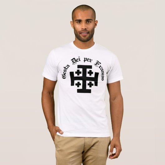Gesta Dei per Francos, T-Shirt patriotisch (Voorkant volledig)
