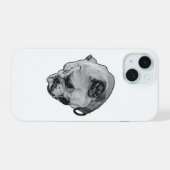 Gestaag Bulldog Humeur iPhone 15 Case (Achterkant horizontaal)
