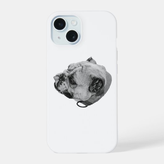 Gestaag Bulldog Warmte iPhone 15 Case (Achterkant)