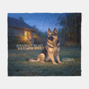 Gestaag Hart Duitse Herder Fleece Deken