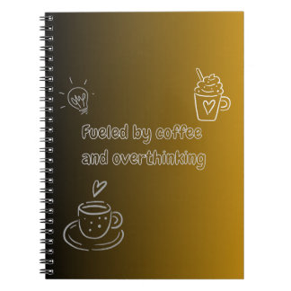 Gestaald Door Koffie En Overdenken Spiraal Noteboo Notitieboek