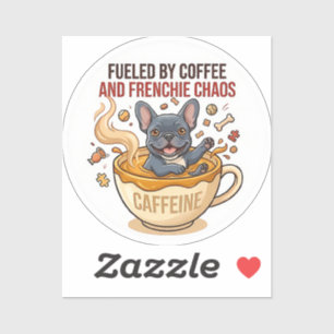 Gestaard door koffie en Franse chaos Zoete Franse  Sticker