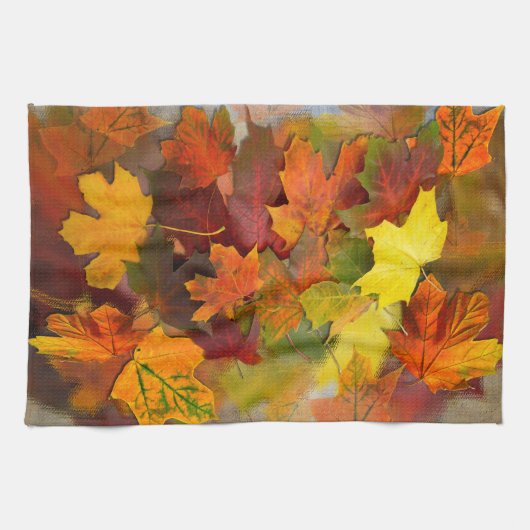 Gestallen bladeren ~ Keukenhanddoek (Horizontaal)