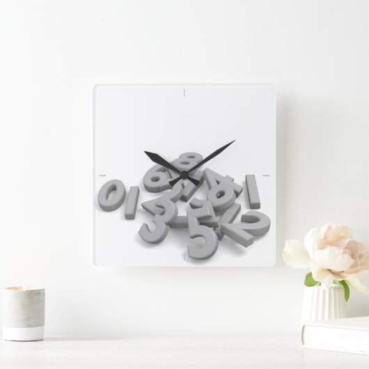 Gestallen getallen wandklok (Huis)
