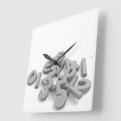 Gestallen getallen wandklok (Hoek)