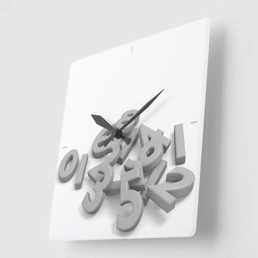 Gestallen getallen wandklok (Hoek)