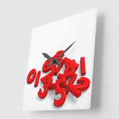 Gestallen getallen wandklok (Hoek)