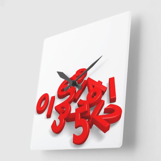 Gestallen getallen wandklok (Hoek)