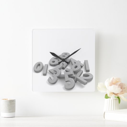 Gestallen getallen wandklok (Huis)