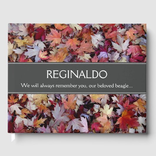 Gestallen herfst leveert gedenkteken gastenboek (Voorkant)