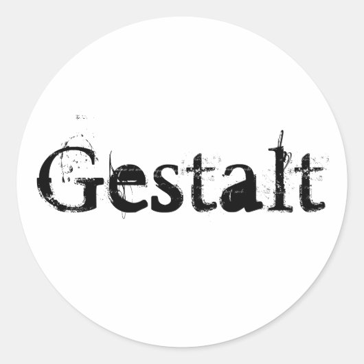 Gestalt Ronde Sticker (Voorkant)