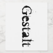 Gestalt Wijn Etiket (Enkel label)