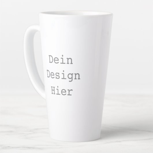 Gestalte deine eigene 0,48l Große Latte Tasse Latte Mok (Linkerhoek)