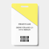Gestalte Deinen Eigenen Ausweis Vorlage Badge (Achterkant)
