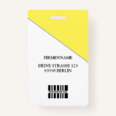Gestalte Deinen Eigenen Ausweis Vorlage Badge (Achterkant)