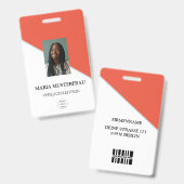 Gestalte Deinen Eigenen Ausweis Vorlage Badge (Voor- en achterkant)