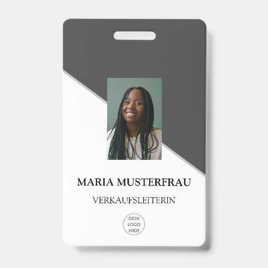 Gestalte Deinen Eigenen Ausweis Vorlage Badge (Voorzijde)