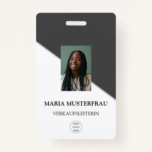 Gestalte Deinen Eigenen Ausweis Vorlage Badge (Voorkant)