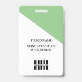 Gestalte Deinen Eigenen Ausweis Vorlage Badge (Achterkant)
