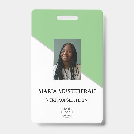 Gestalte Deinen Eigenen Ausweis Vorlage Badge (Voorzijde)