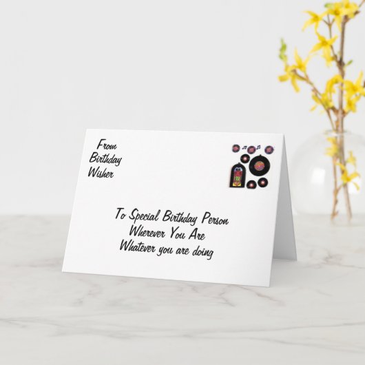 GESTAMPLEMENTEERDE BIRTHDAY FUN KAART (Gele Bloem)