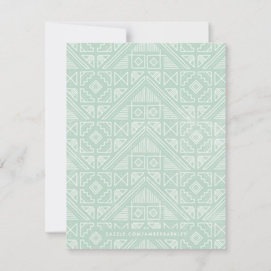 Gestampt geometrische bankroet - Munt Notitiekaartje (Achterkant)
