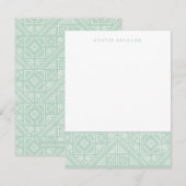 Gestampt geometrische bankroet - Munt Notitiekaartje (Voorkant / Achterkant)